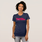 Het leven leert liefde onthult dames roze tekst to t-shirt (Voorkant volledig)