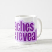 " het leven leert liefde onthult " paarse slogan m koffiemok (Voorkant rechts)