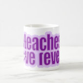 " het leven leert liefde onthult " paarse slogan m koffiemok (Center)