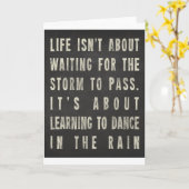 Het leven leert om te dansen in de regen kaart (Gele Bloem)