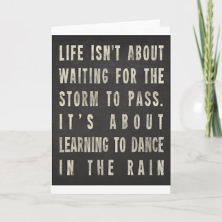Het leven leert om te dansen in de regen kaart