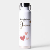 Het leven lijkt beter op Jezus Waterfles (Voorkant)