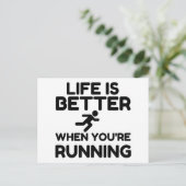 Het leven loopt beter briefkaart (Staand voorkant)