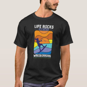 Het leven loopt meer met wakeboarding t-shirt