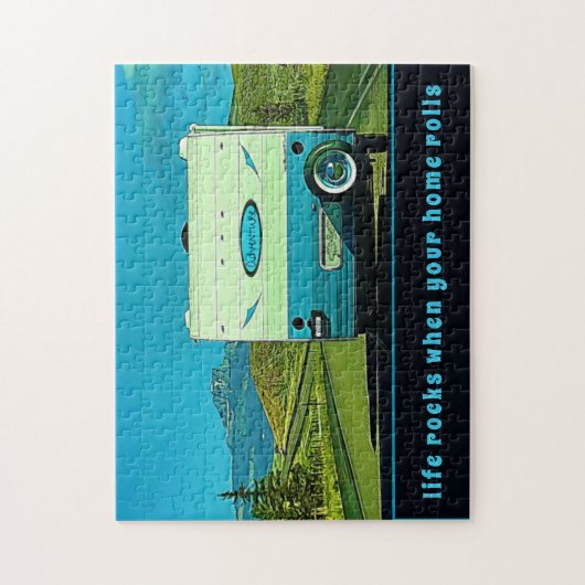Het leven loopt wanneer uw huis  Camper rolt Legpuzzel (Verticaal)