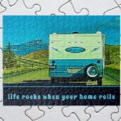 Het leven loopt wanneer uw huis  Camper rolt Legpuzzel