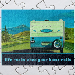 Het leven loopt wanneer uw huis Camper rolt Legpuzzel