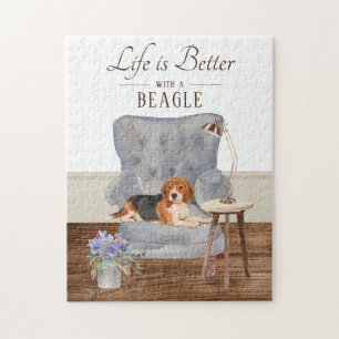 Het leven met een beagle puzzel