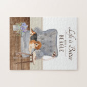 Het leven met een beagle puzzel legpuzzel (Horizontaal)