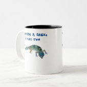 Het leven met een gekko is leuker tweekleurige koffiemok (Voorkant links)