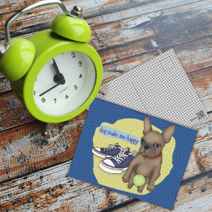 Het leven met een hond. Dog maakt me gelukkig Briefkaart