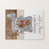 Het leven met een labradoedle puzzle legpuzzel (Horizontaal)