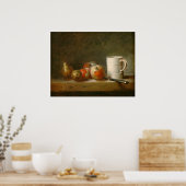 Het leven met Mok - Jean-Siméon Chardin Fine Art Poster (Keuken)