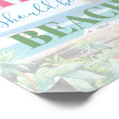 Het leven moet een strandtypografie-poster zijn poster (Hoek)