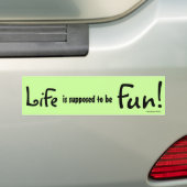 Het leven moet Fun zijn. - Abraham-Hicks Bumpersticker (Op auto)