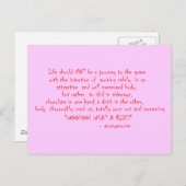 Het leven moet geen reis zijn briefkaart (Voorkant / Achterkant)