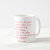 Het leven moet geen reis zijn koffiemok (Voorkant rechts)