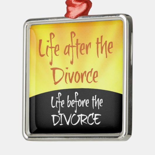 Het leven na de scheiding metalen ornament (Links)