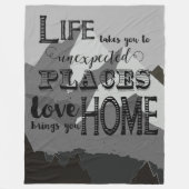 Het leven neemt je Inspirerend offertes in beslag Fleece Deken (Voorkant)