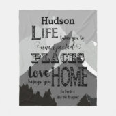 Het leven neemt je Inspirerend offertes in beslag Fleece Deken (Voorkant)