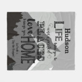 Het leven neemt je Inspirerend offertes in beslag Fleece Deken (Voorkant (Horizontaal))