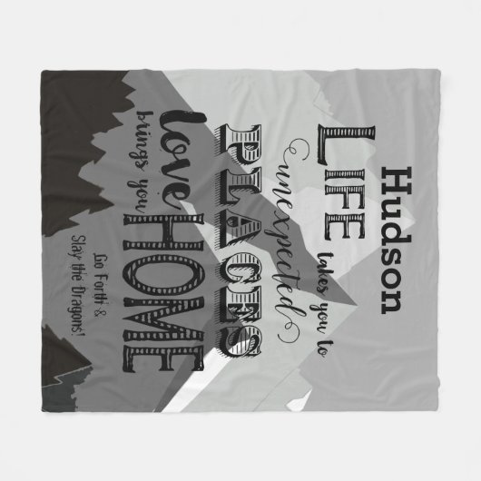 Het leven neemt je Inspirerend offertes in beslag Fleece Deken (Voorkant (Horizontaal))