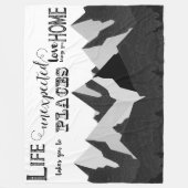 Het leven neemt je Inspirerend offertes in beslag Fleece Deken (Voorkant)