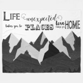 Het leven neemt je Inspirerend offertes in beslag Fleece Deken (Voorkant (Horizontaal))