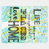 Het leven neemt je Inspirerend offertes in beslag Fleece Deken (Voorkant (Horizontaal))