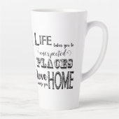 Het leven neemt je mee naar onverwachte plekken wa latte mok (Rechts)