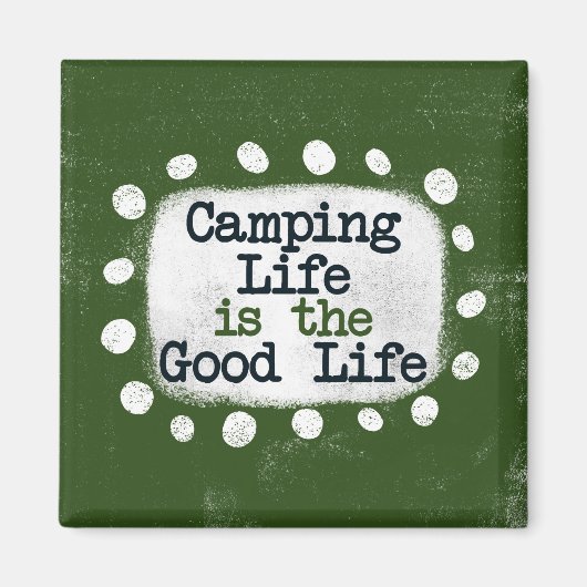 Het leven op de camping is de goede koelkastmagnee magneet (Voorkant)