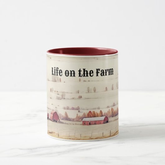 Het leven op het Boerderij Red Barn Art Mok Cup (Midden)