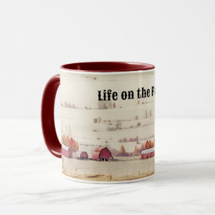 Het leven op het Boerderij Red Barn Art Mok Cup