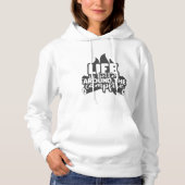 Het leven rond de kampvuur Camping is beter Hoodie (Voorkant)