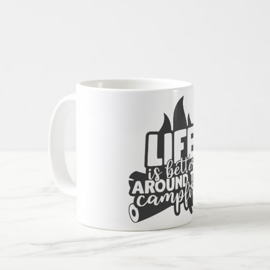 Het leven rond de kampvuur Camping is beter Koffiemok (Voorkant links)