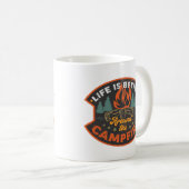 Het leven rond de kampvuur is beter koffiemok (Voorkant rechts)