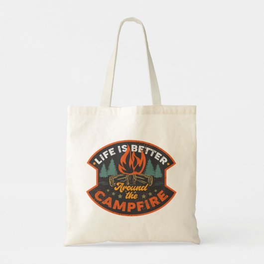 Het leven rond de kampvuur is beter tote bag (Achterkant)
