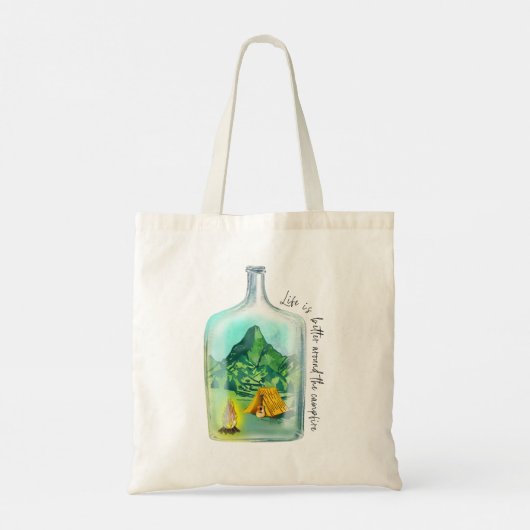 Het leven rond de kampvuur is beter tote bag (Achterkant)
