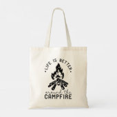 Het leven rond de kampvuur is beter tote bag (Achterkant)