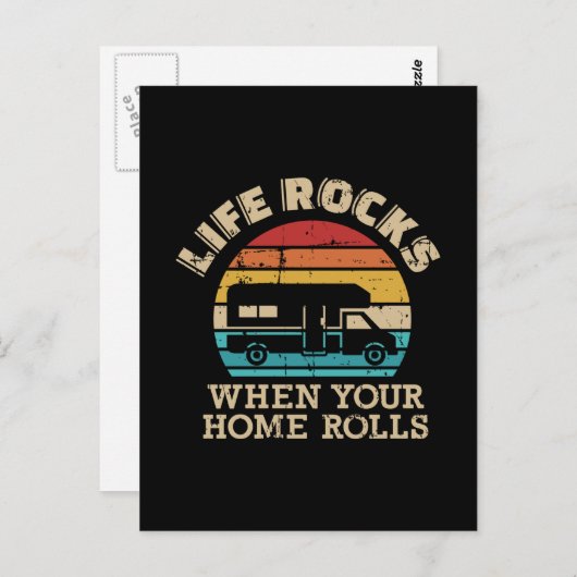 Het leven steekt wanneer uw huis  RV rolt Briefkaart (Voorkant / Achterkant)