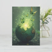 Het leven stijgt uit de as kaart (Staand voorkant)