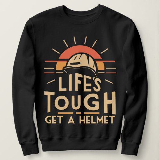 Het leven stoer krijg een helm trui (Design voorkant)