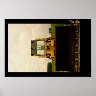 Het leven. Tractorportret. Poster