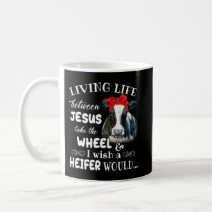 Het leven tussen jezus en het wiel wil ik graag koffiemok