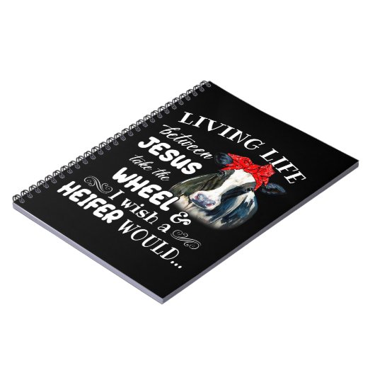 Het leven tussen jezus en het wiel wil ik graag notitieboek (Linkerzijde)
