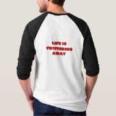 HET LEVEN TWITTERT WEG Raglan T-shirt (Achterkant)