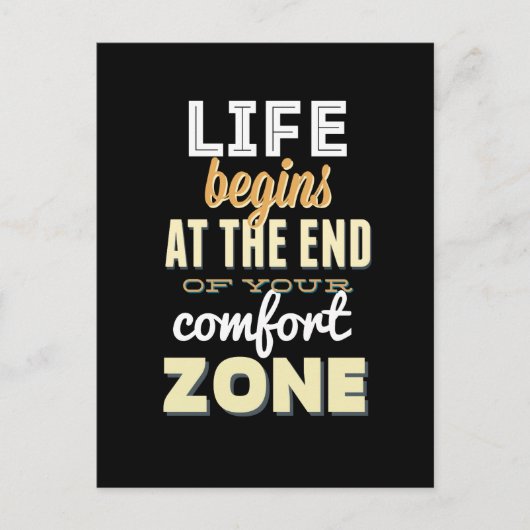 Het leven! typografie Inspirerend Briefkaart (Voorkant)