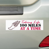 Het leven van 100 mijl per keer bumpersticker (Op auto)