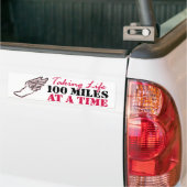 Het leven van 100 mijl per keer bumpersticker (Op Truck)