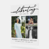 Het leven van 3 fotocollage vieren acryl bord (Hoek)